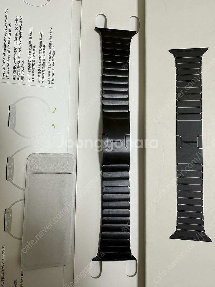 링크 브레이슬릿 42mm 애플 정품 블랙 판매합니다--0