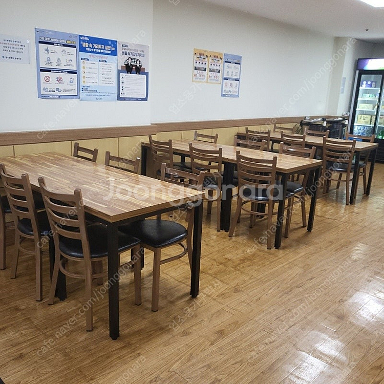 업소용 식탁 의자 세트 장례식장 한식뷔페 교회 구내식당--2