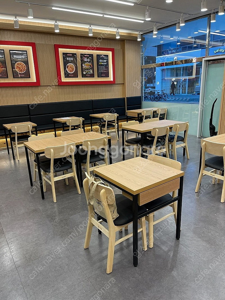 업소용 식탁 의자 세트 장례식장 한식뷔페 교회 구내식당--6