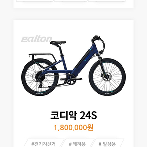 알톤 코디악 24s 전기자전거 emtb 팝니다 로드랑 대차도 봅니다