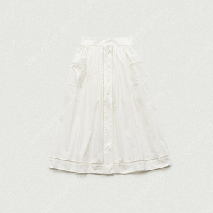 더바넷 White Rideau Button-Up Skirt 새상품