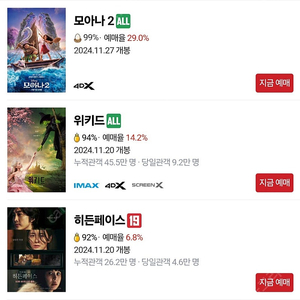 CGV 영화 2매 예매대행