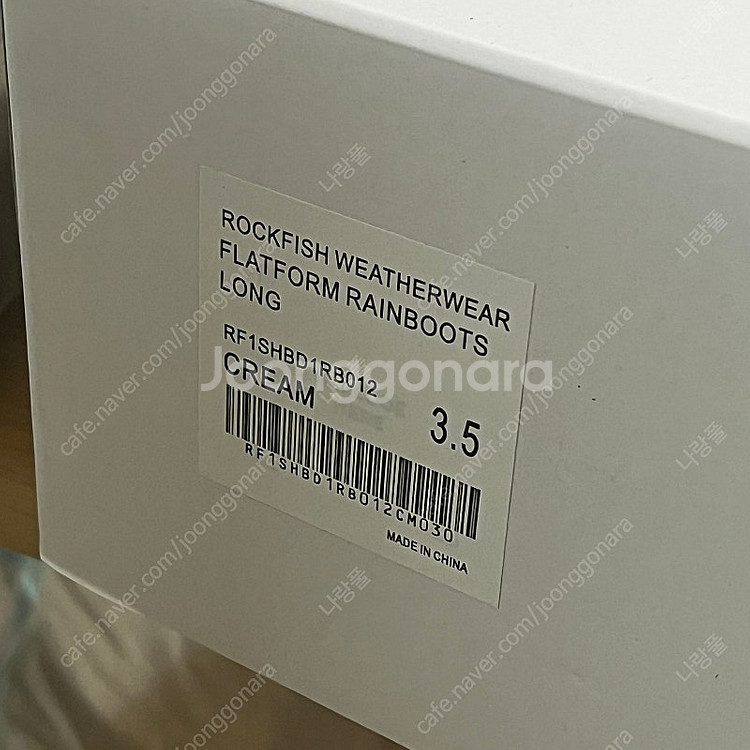(새상품)락피쉬웨더웨어 플랫폼레인부츠 230--2