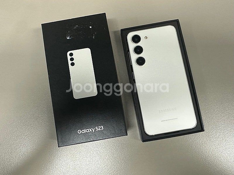 (단말자급제)갤럭시S23 256기가 크림색상 미개통 새...--2