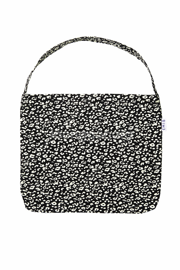 이미스 레오파드 코듀로이 에코백 블랙 (미개봉 새상품)--1