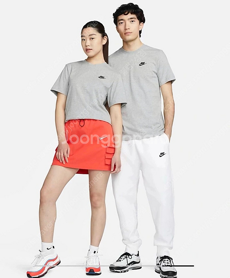 (새상품) 나이키 NSW 클럽 티셔츠 M 다크 그레이 ...--5