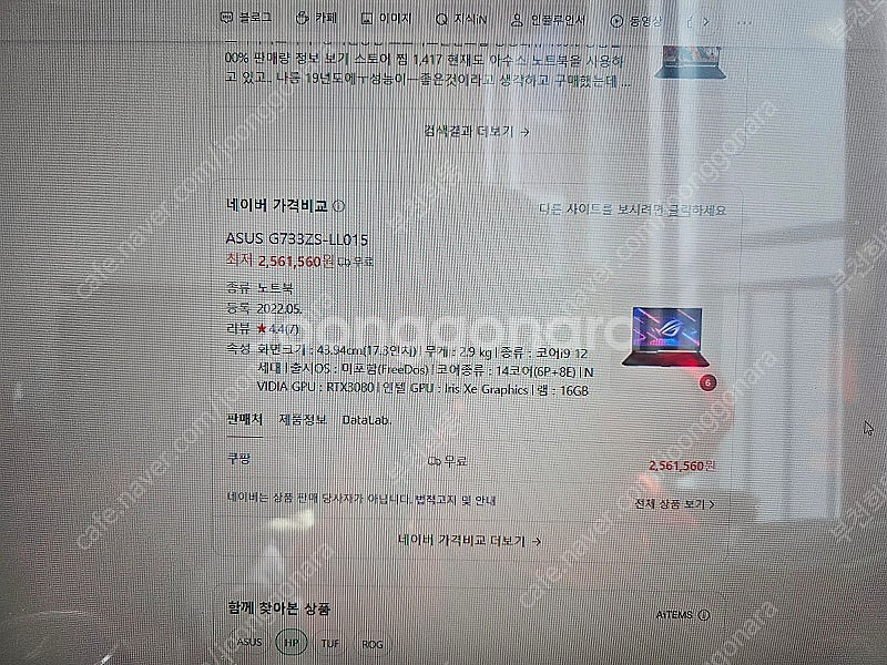 ASUS G733ZS-LL015 32GB램 아수스 게이...--3