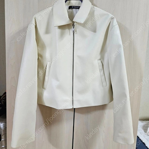 [어반드레스] Basic Cropped Leather Jacket IVORY 베이직 크롭 레더 자켓 아이보리