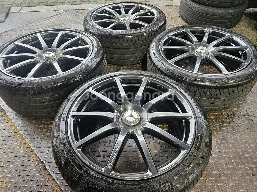 20인치 벤츠 S63 AMG 고스트크롬 중고 휠타이어 ...--4