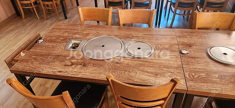 식당 불판 구이테이블 의자 업소용 불판테이블--3