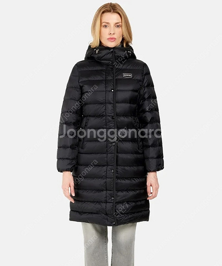 듀베티카 엘베지아 롱패딩 블랙 46size(66~) 새...--2