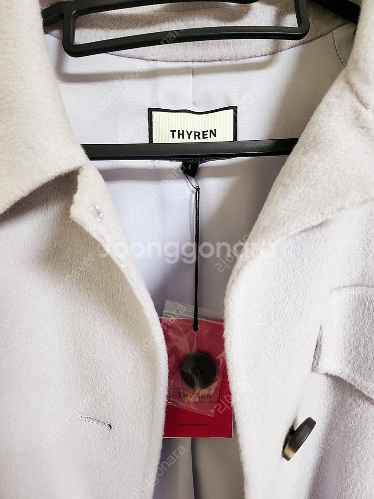 (새상품)티렌 하프기장 울90프로 오버핏 코트 55사이즈 연보라색상--2