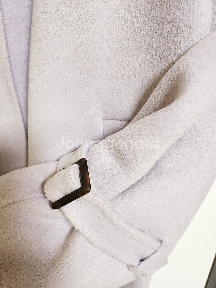 (새상품)티렌 하프기장 울90프로 오버핏 코트 55사이즈 연보라색상--4