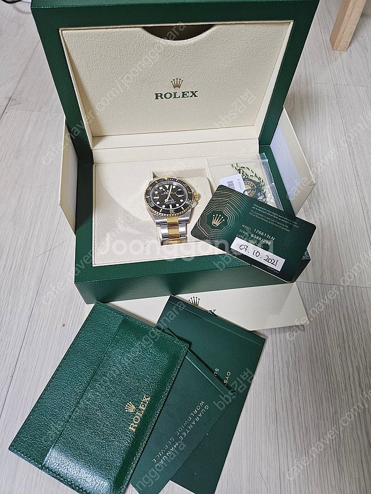 로렉스 정품 서브마리너 흑콤 126613LN 41mm--2