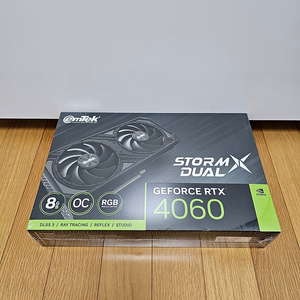 이엠텍 지포스 RTX 4060 STORM X Dual OC D6 8GB 미개봉 새제품 팝니다.