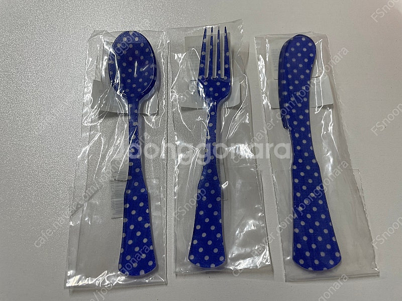 (새상품) 사브르 챰 도트 블루 커트러리세트 (스푼--1