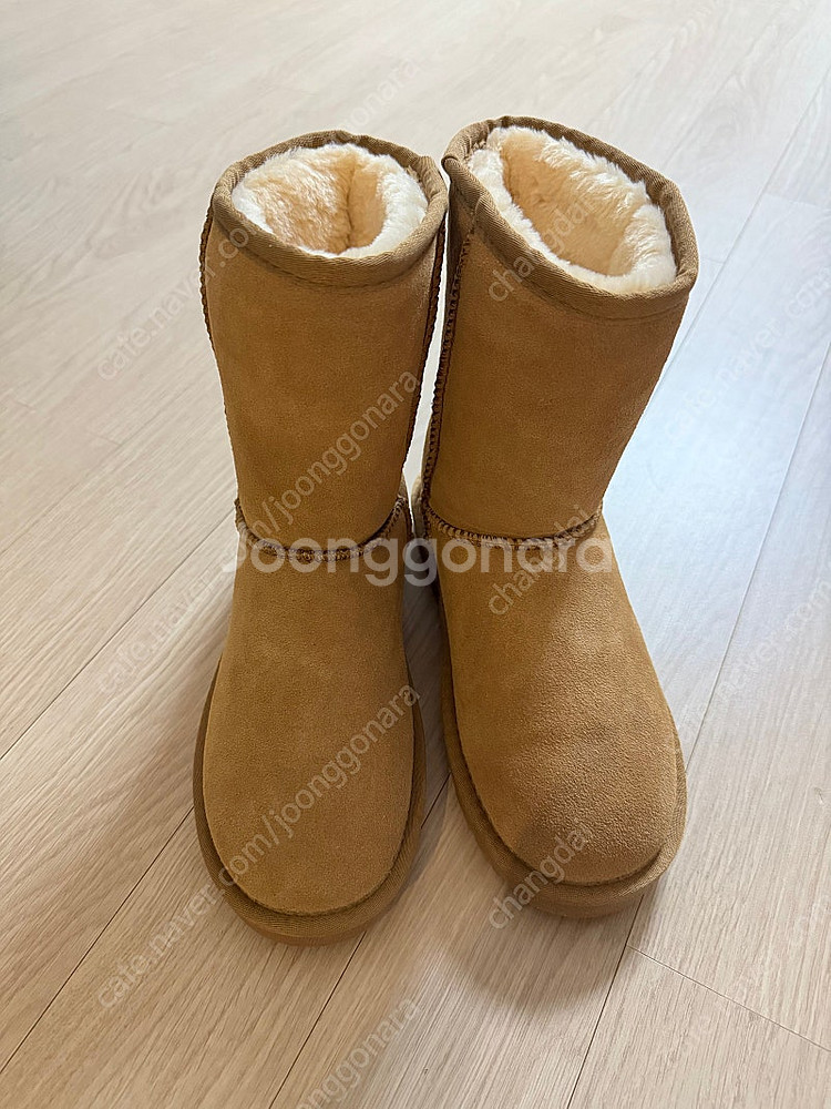 (택포) 천연소가죽 미들부츠 어그부츠 230--2