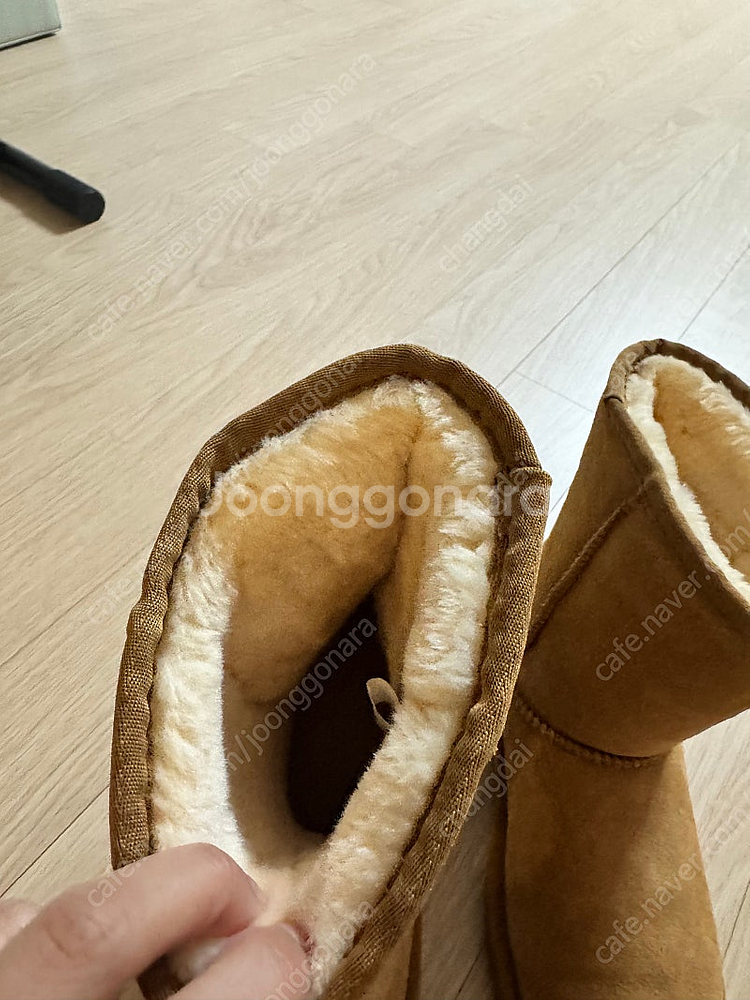 (택포) 천연소가죽 미들부츠 어그부츠 230--3