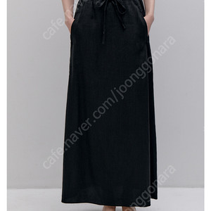 파르뱅 맥시 스커트 LINEN MAXI SKIRT_BLACK