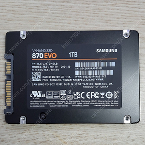 삼성 정품 2.5 ssd evo870 1tb 신품급 24년10월생산 노트북 사타