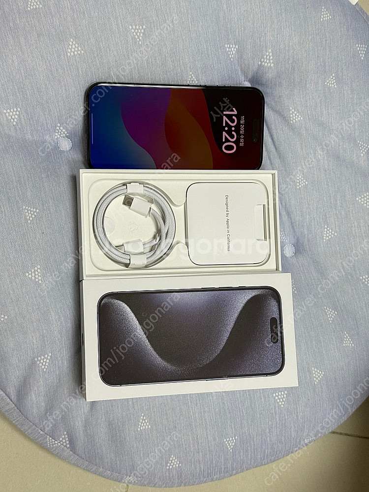 아이폰15프로 블루 티타늄 256gb 자급제 풀박스 애...--9