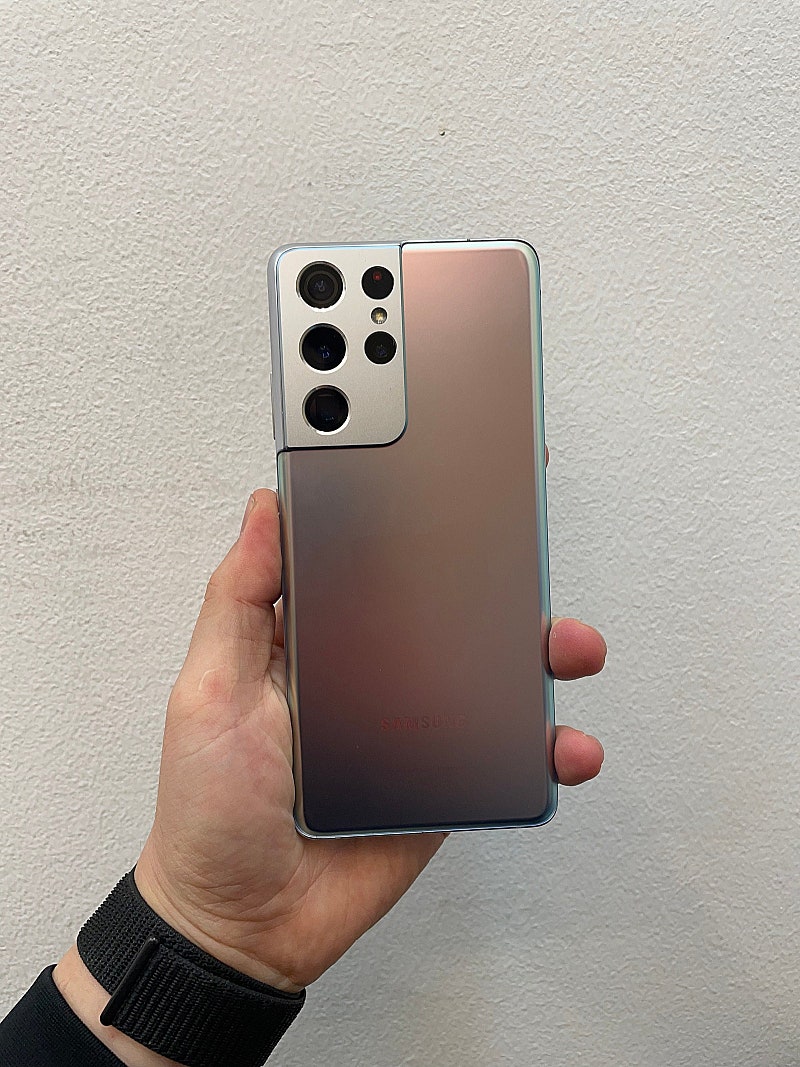 갤럭시S21울트라 256GB 실버 무잔상 상태좋은 중고...--0