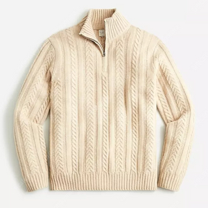 J.Crew 제이크루 메리노울 하프 집업 케이블 니트 스웨터 XL(105)