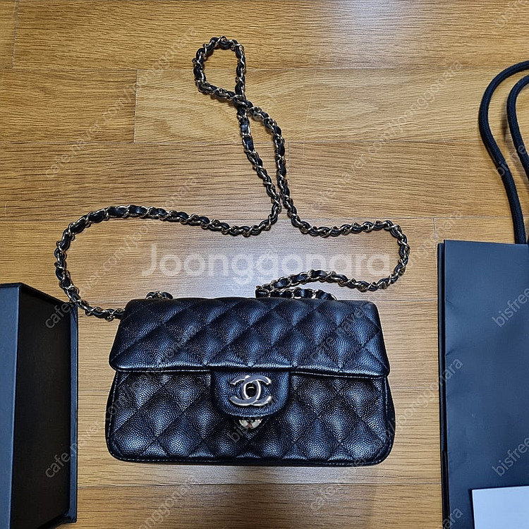 샤넬 뉴미니 캐비어 샴페인 골드(풀세트)--1