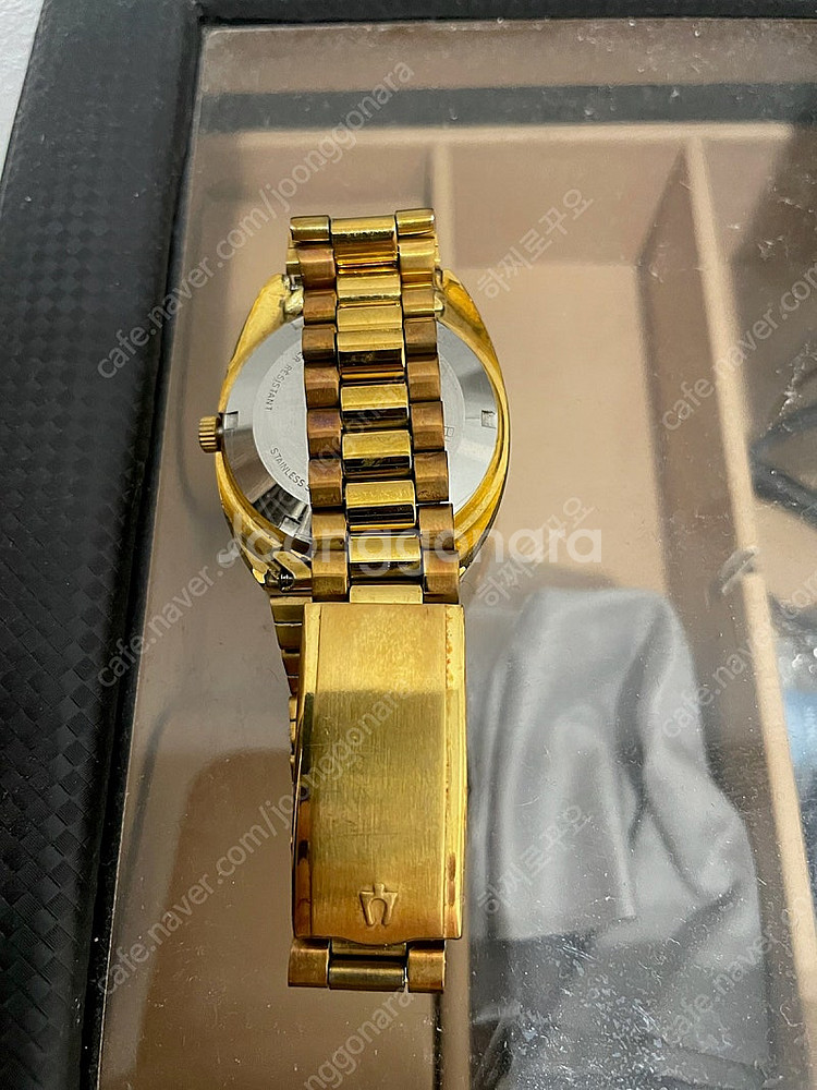 빈티지 부로바 금장 금통 오토매틱 36mm--2