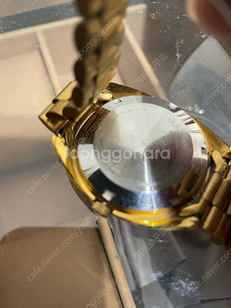 빈티지 부로바 금장 금통 오토매틱 36mm--3