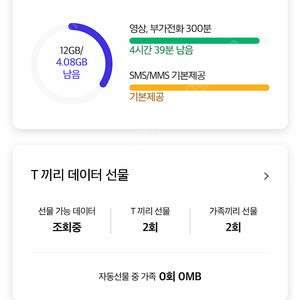 Skt 데이터 1기가 2000원 2기가 3000