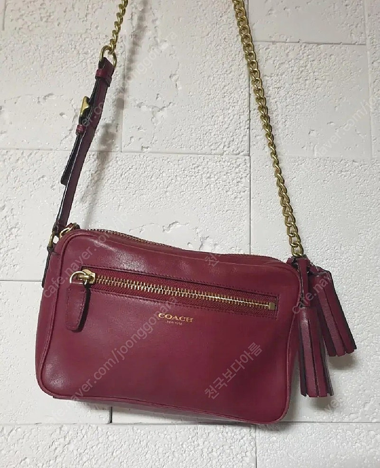 정품 코치 레거시 플라이트백 체인 크로스백--2