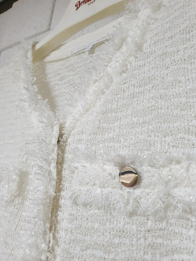 올리브데올리브 7부소매 트위드 가디건--5