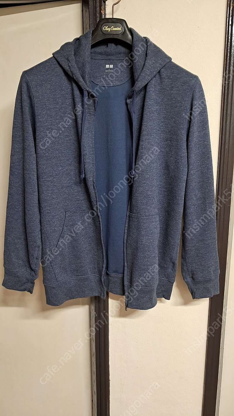 UNIQLO 남성면후드집업(L(100)/회색/검정/2종컬러)