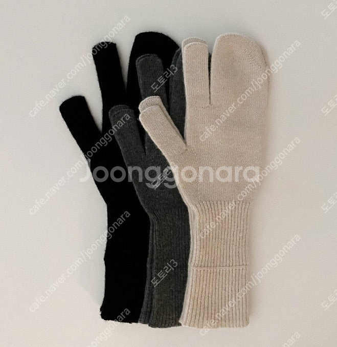 테이블 table 울,캐시미어 니트장갑(아이보리,블랙)--0