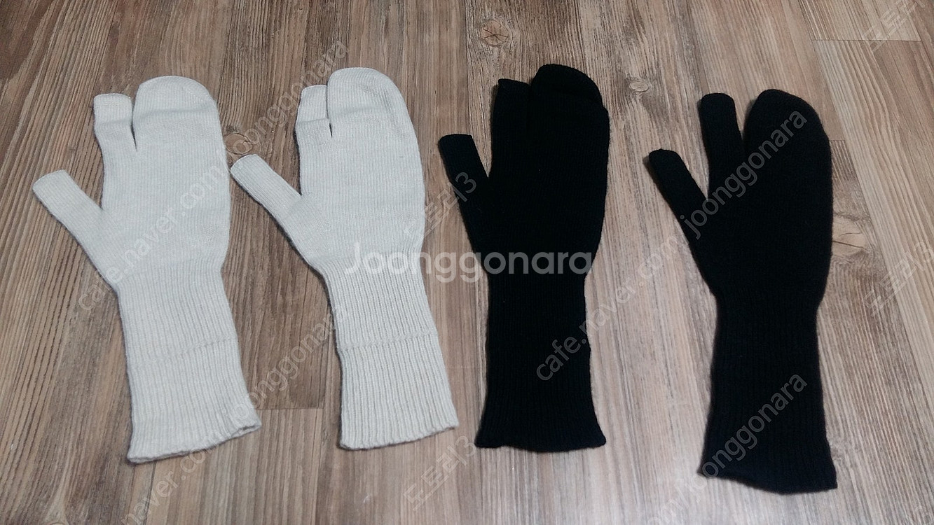 테이블 table 울,캐시미어 니트장갑(아이보리,블랙)--3