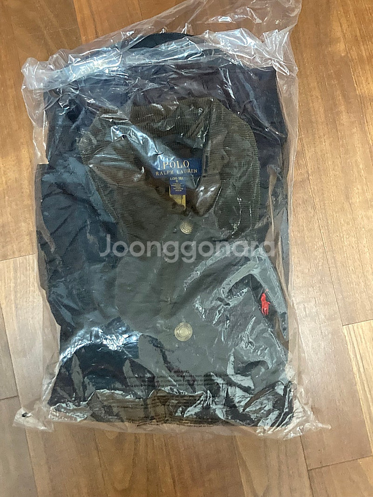 폴로 보이즈 퀼팅 자켓 검정 L 판매 합니다--1