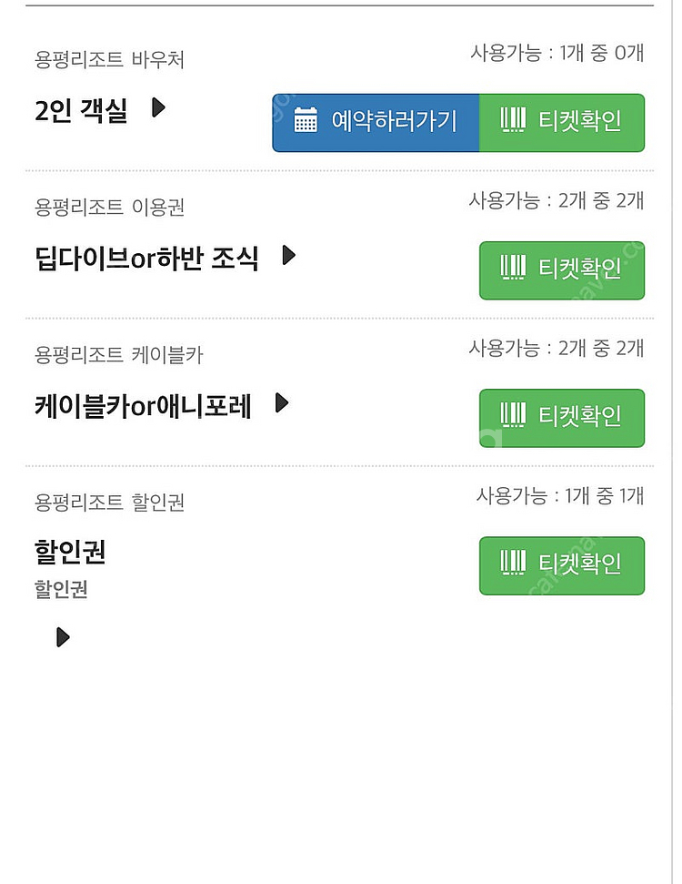 모나용평 용평리조트 그린피아 11/30~12/1 1박--1