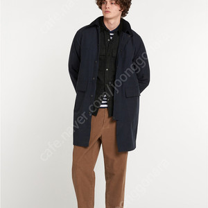 BARBOUR 바버 White Label 남성 네이비 SL Waterproof Burghley 자켓