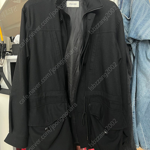 이얼즈어고 필드 파카 BLACK BOIL EFFECT WOOL COTTON IECS FIELD PARKA (ECP GARMENT PROCESS)