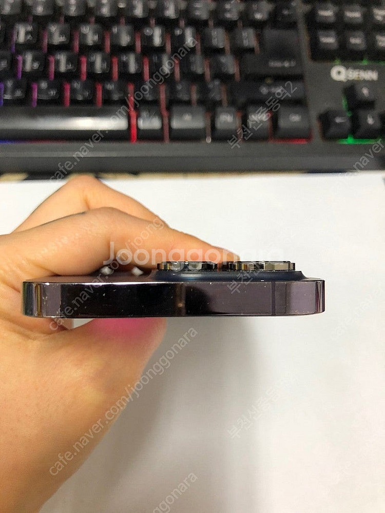 002487 아이폰14프로 퍼플 A급 512GB 배터리...--5