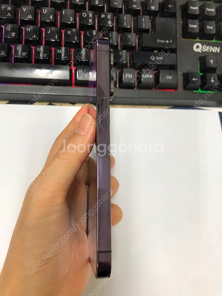 002487 아이폰14프로 퍼플 A급 512GB 배터리...--6