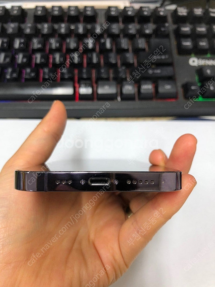 002487 아이폰14프로 퍼플 A급 512GB 배터리...--8