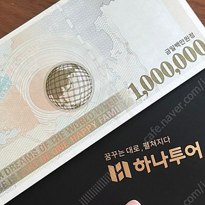 하나투어 상품권 100만원권