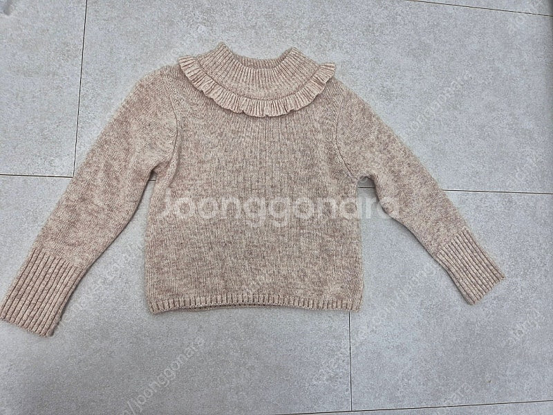 워니리본 캐시미어 니트탑 베이지 5~7Y--0