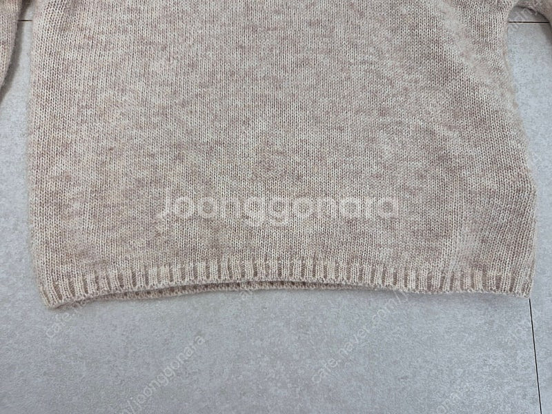 워니리본 캐시미어 니트탑 베이지 5~7Y--3