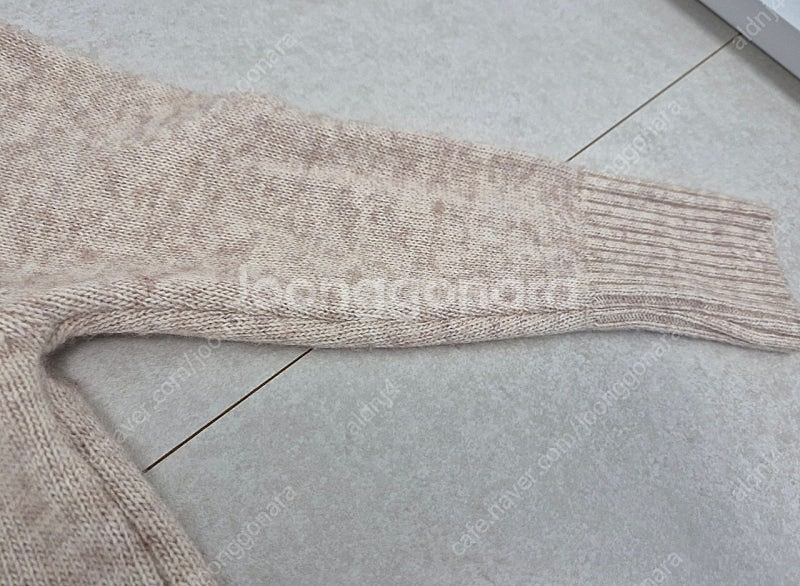 워니리본 캐시미어 니트탑 베이지 5~7Y--8