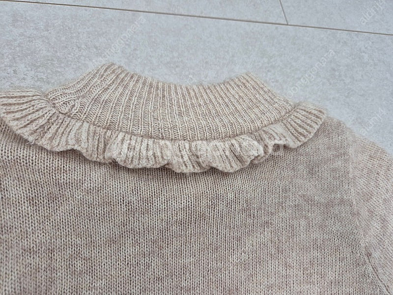 워니리본 캐시미어 니트탑 베이지 5~7Y--9