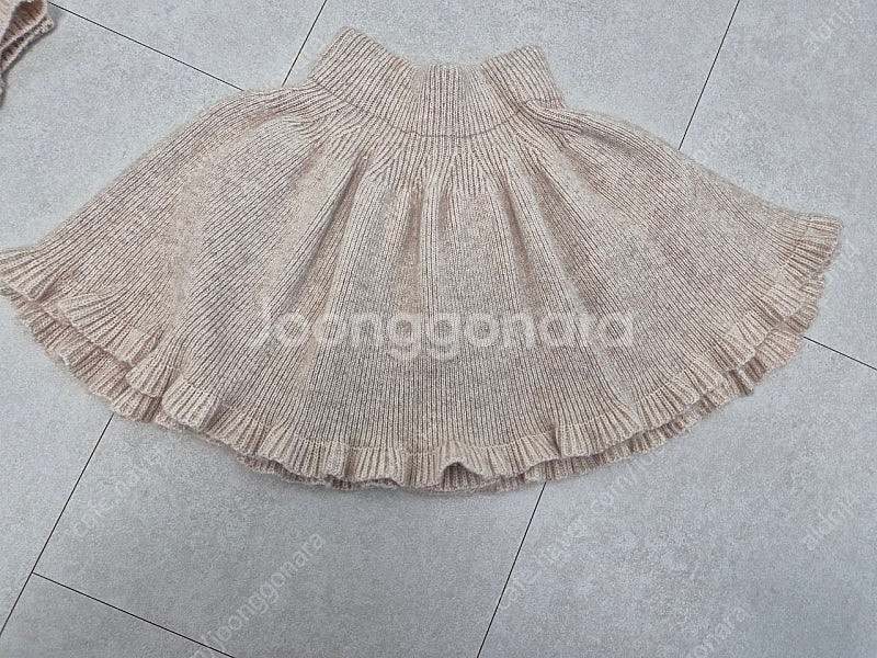 워니리본 캐시미어니트스커트 베이지 5~7Y--0