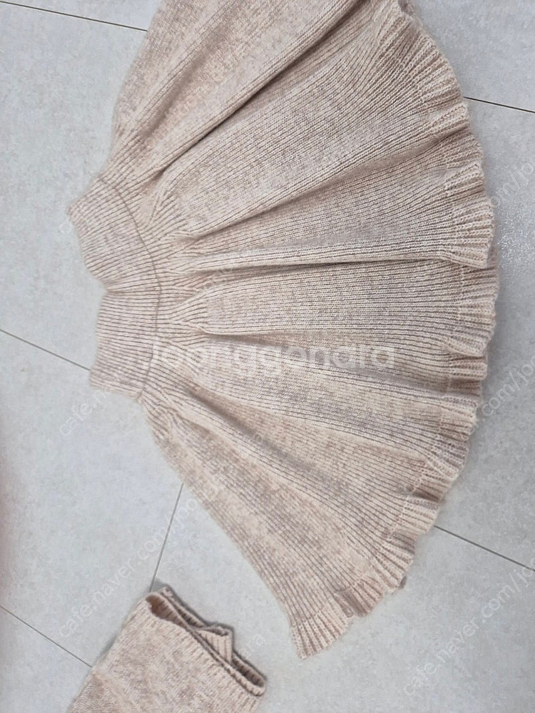 워니리본 캐시미어니트스커트 베이지 5~7Y--4